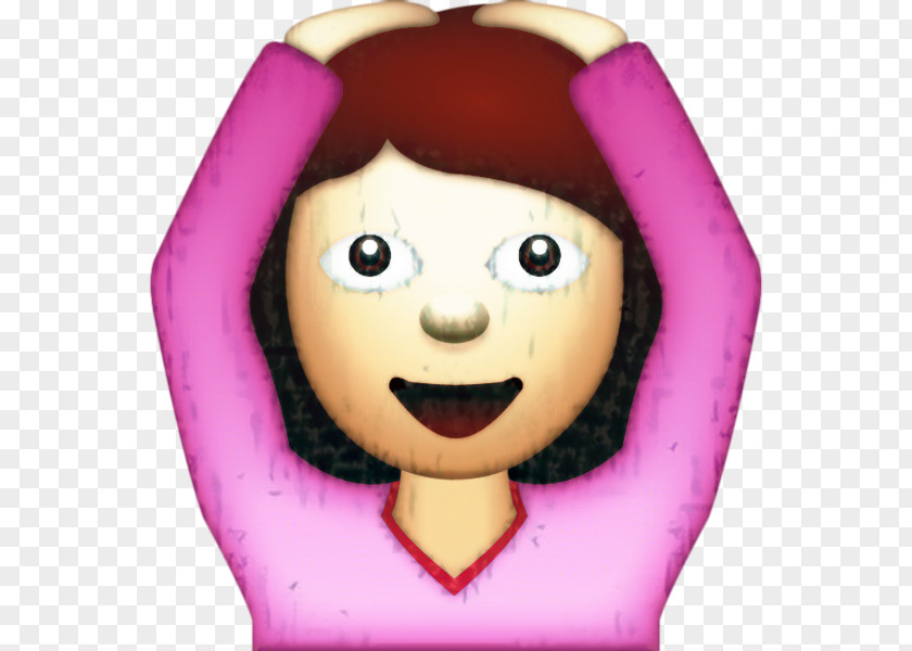 Magenta Smile Animated Emoji PNG
