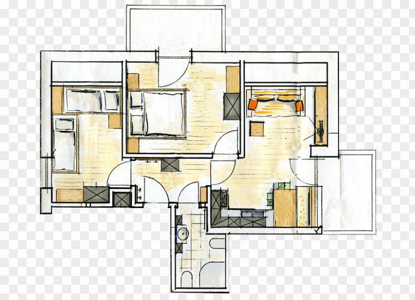 Design Floor Plan Line PNG