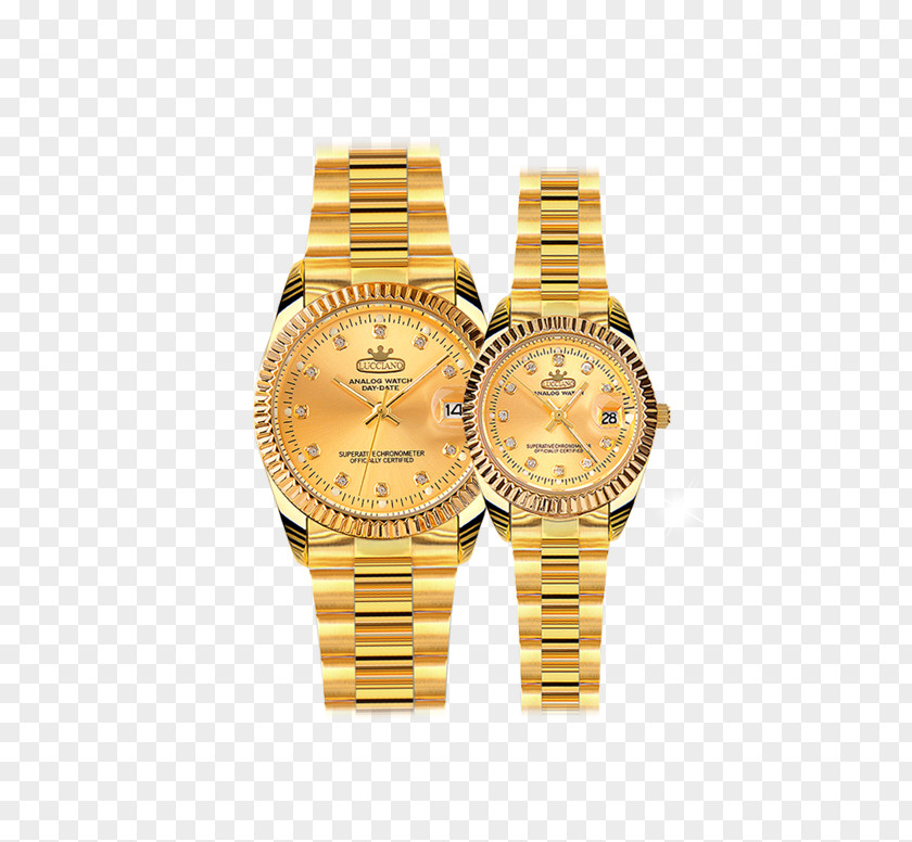Gold Watches Plating Analog Watch Sapphire PNG