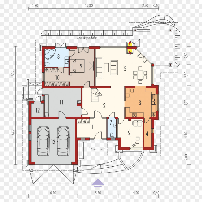 House Floor Plan Projekt Rzut Window PNG