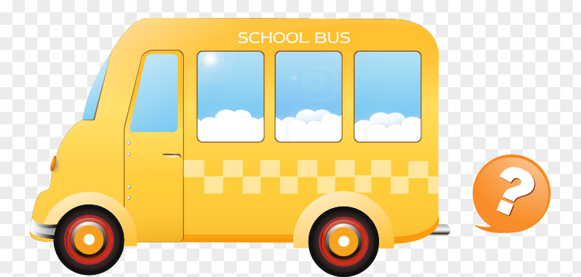 School Yellow Car Vector Material Bus Drawing PNG