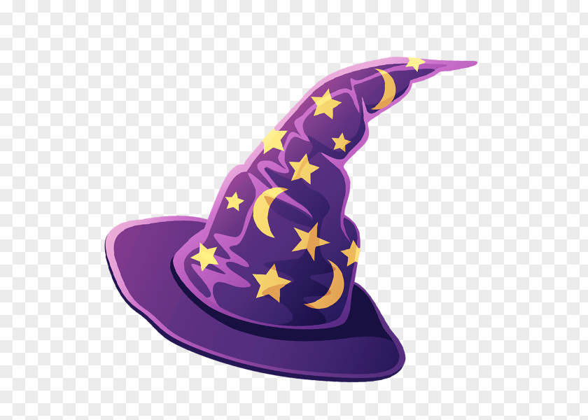 Free Halloween Magic Hat To Pull Material Witch Purple PNG