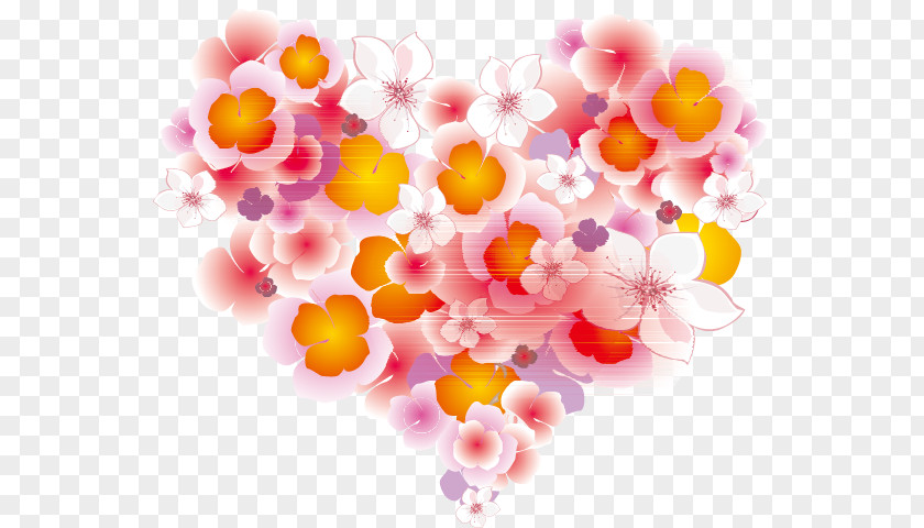 Heart-shaped Floral Pattern Logo Heart Illustration PNG