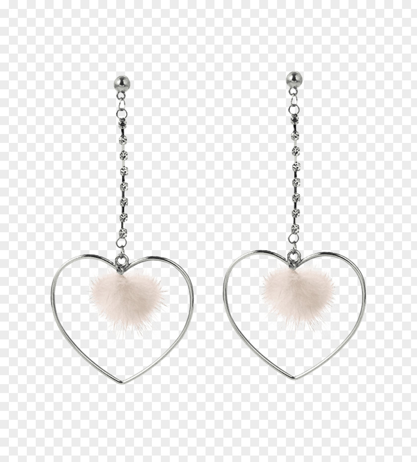 Hollowed Out Railing Style Earring Body Jewellery Heart PNG