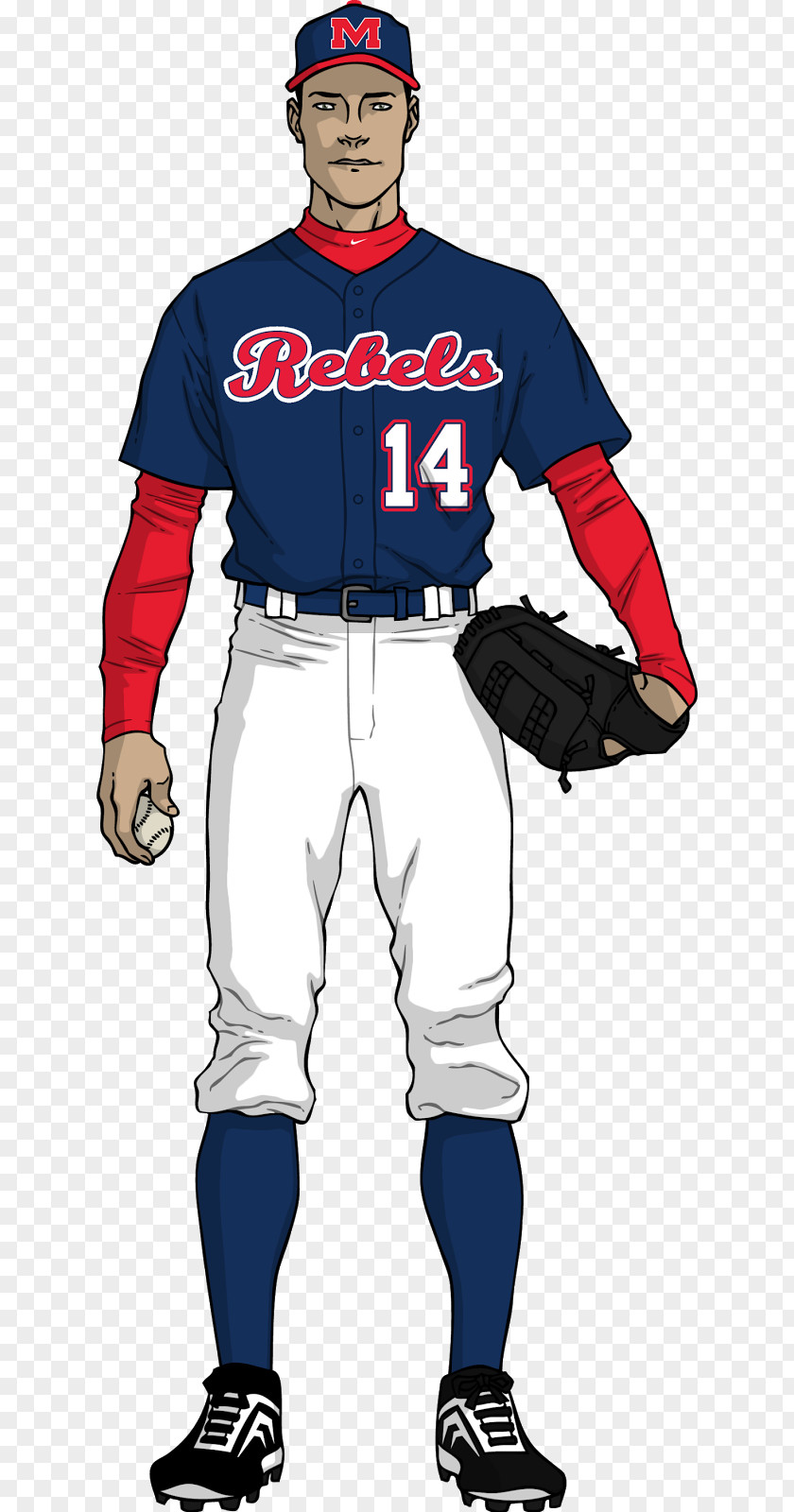 Baseball Uniform John Cohen Jersey Positions Mississippi State University Ole Miss Rebels PNG