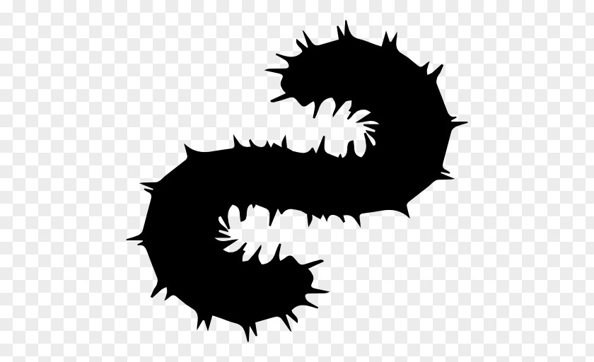 Caterpillar Silhouette Worm Animal Icon PNG