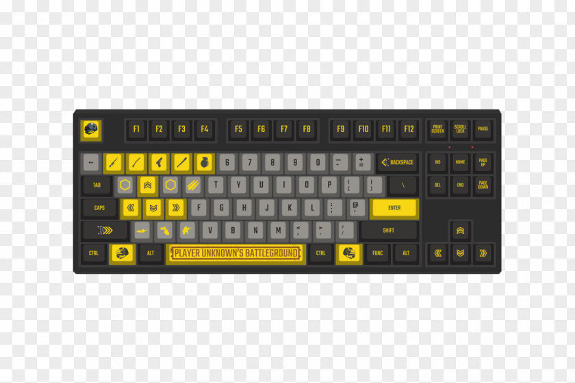 Laptop Computer Keyboard PlayerUnknown's Battlegrounds Space Bar Numeric Keypads Ducky One 2 PNG