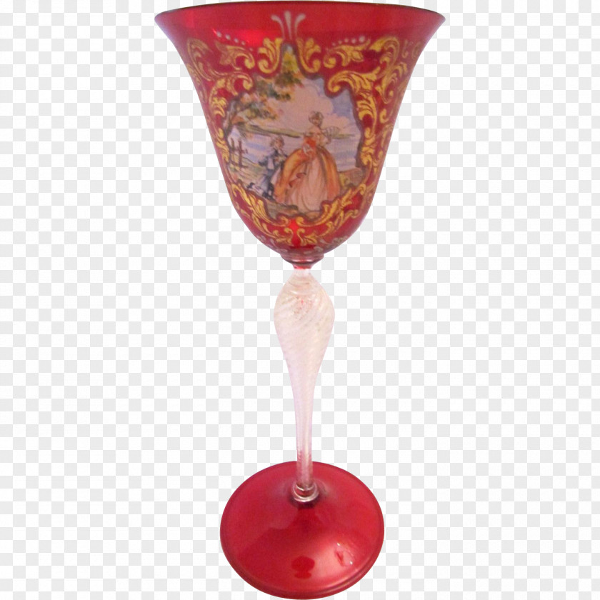 Polish Pottery Wine Glass Champagne Cocktail Vase PNG