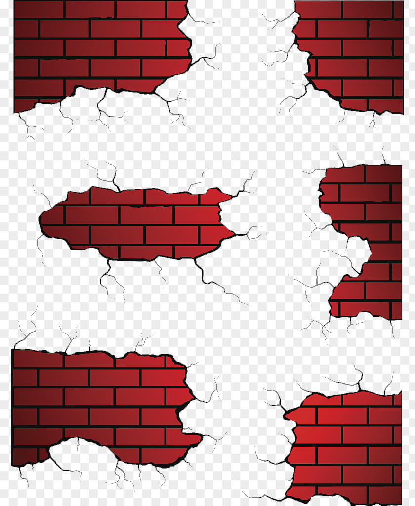 Red Brick Square Wall Plaster PNG