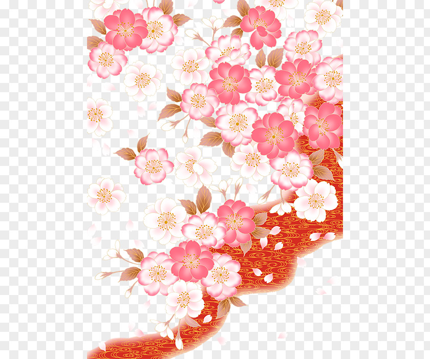 Wedding Peach Background Elements Japan Oil-paper Umbrella Motif PNG