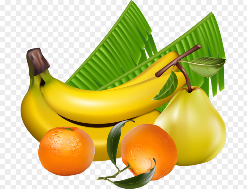Banana Fruit Tangerine Watermelon PNG