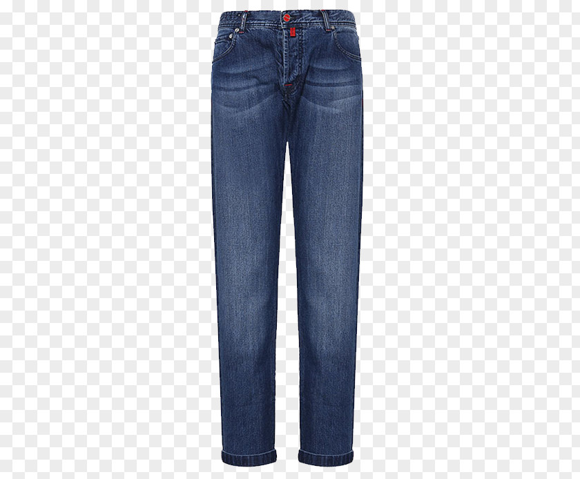 KITON Blue Jeans Front Denim Waist PNG