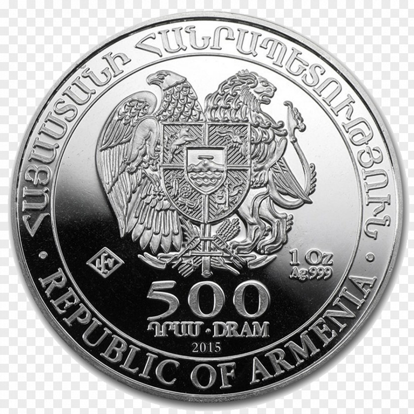 Silver Coin Armenia Noah's Ark Coins Ounce PNG