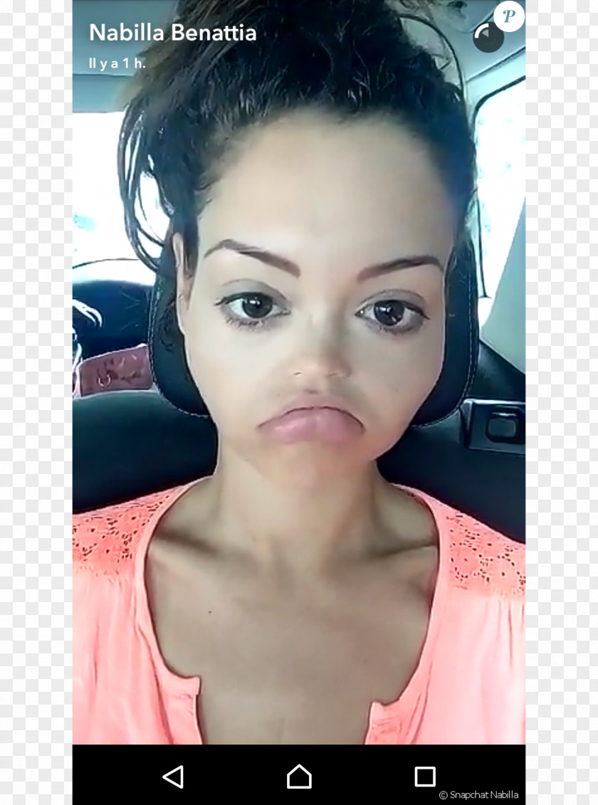 Snapchat Nabilla Benattia Eyebrow July-August Forehead PNG