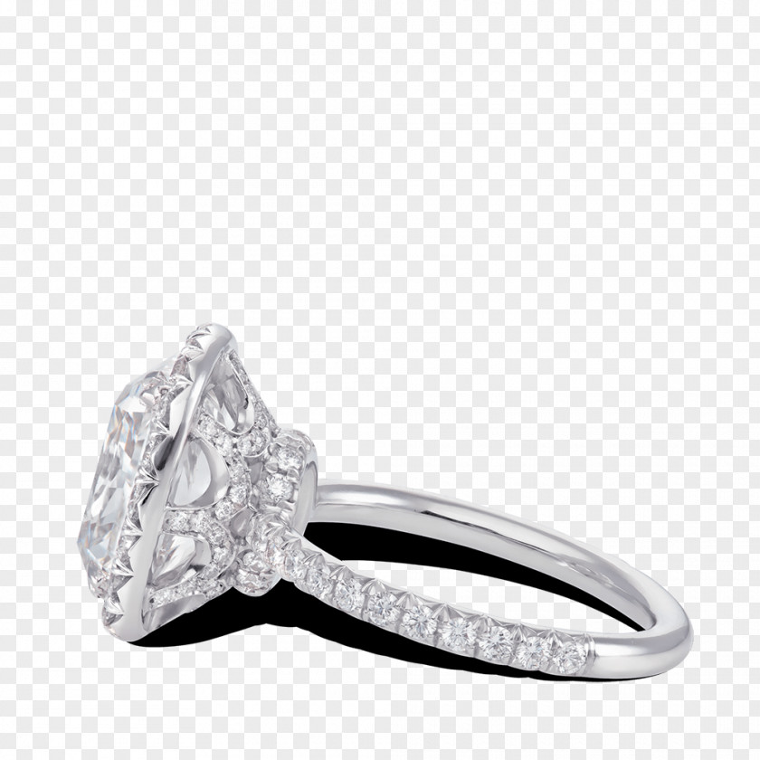 Ring Halo Wedding Silver Body Jewellery PNG