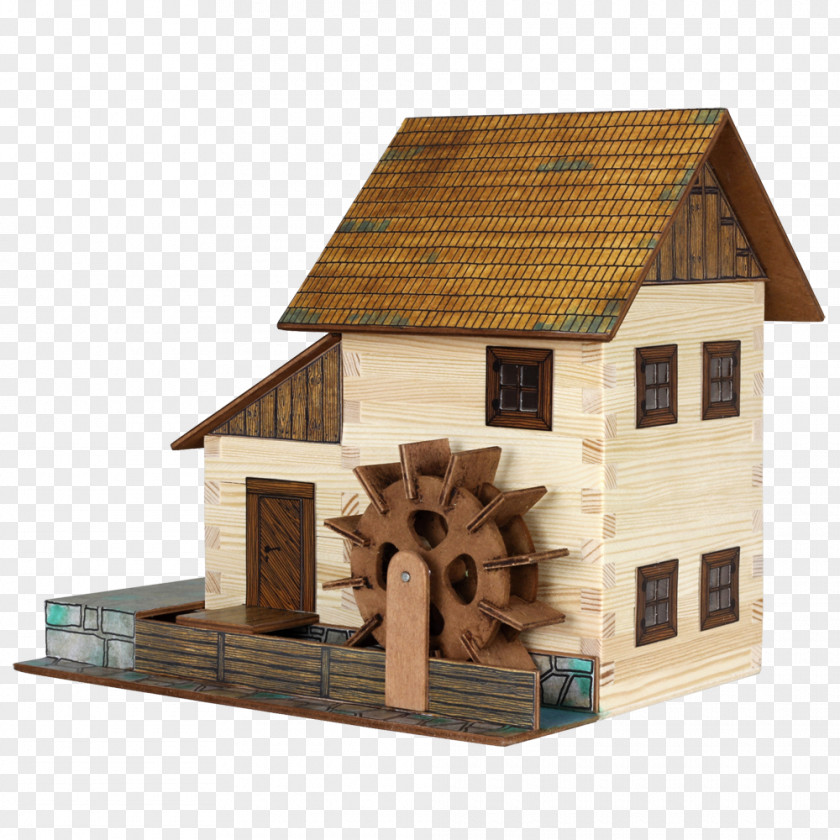 Toy Walachia Woodwork Kit Watermill Timbered Construction Set Plastic Model PNG