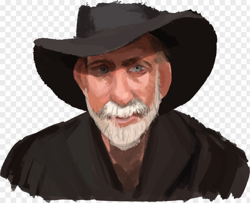American Painted White Beard Uncle United States Painting PNG