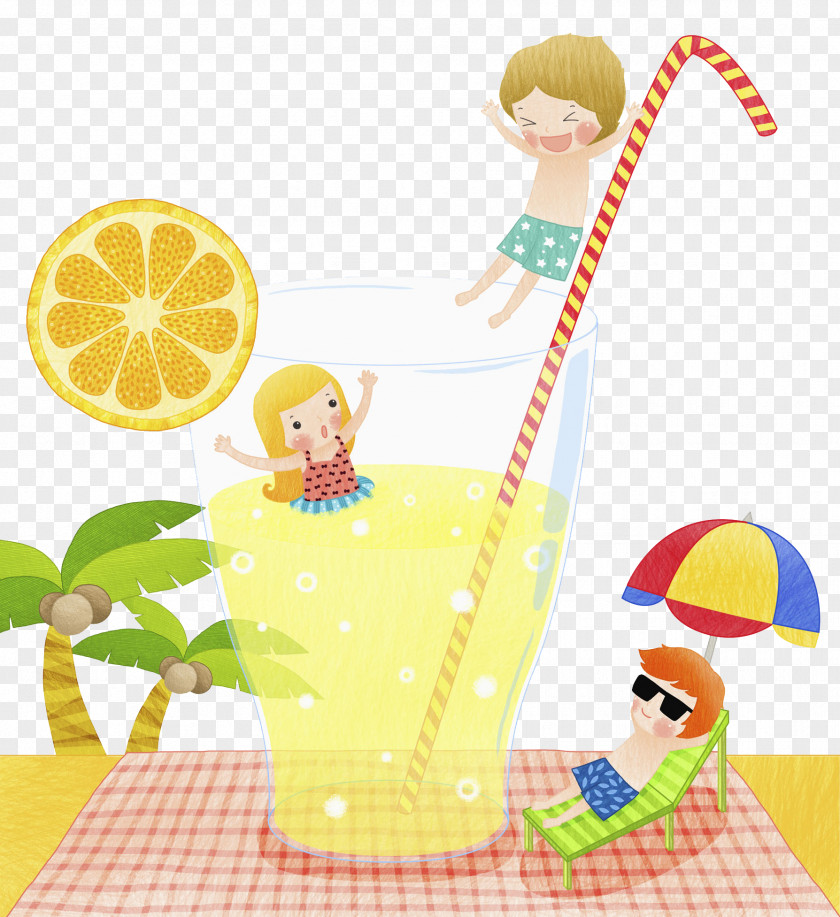 Beach Resort Food Party Vacation Illustration PNG