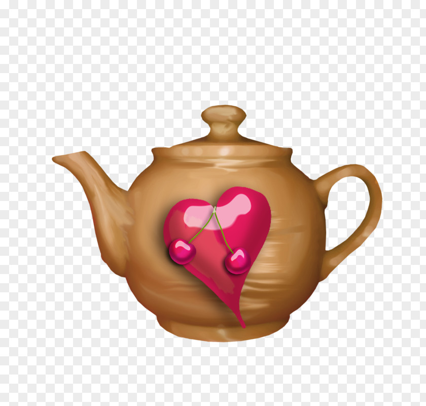 Brown Kettle Teapot Clip Art PNG