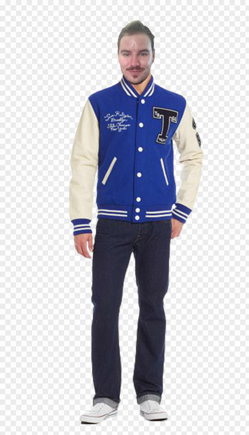 Chris Pratt Jacket T-shirt Denim Letterman Blue PNG
