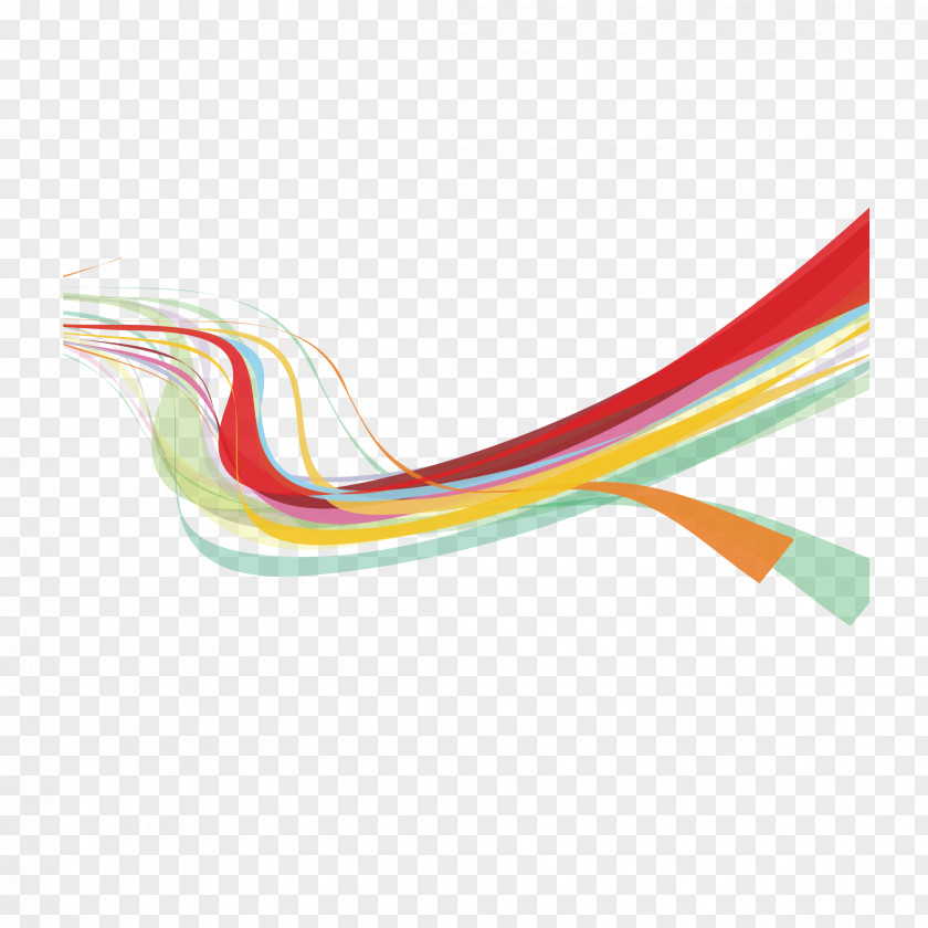 Flowing Melody Line Color PNG