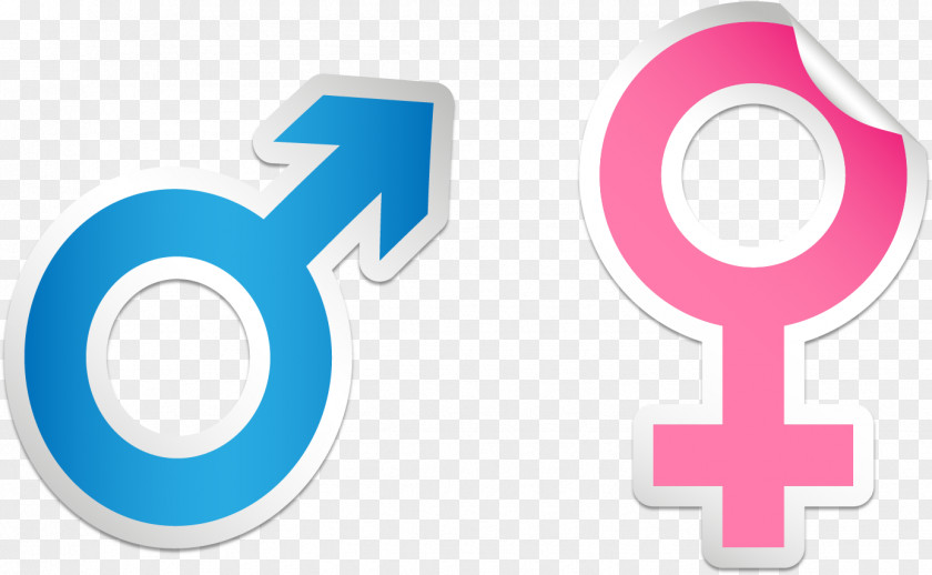 Vector Male And Female Symbol Painted Euclidean PNG