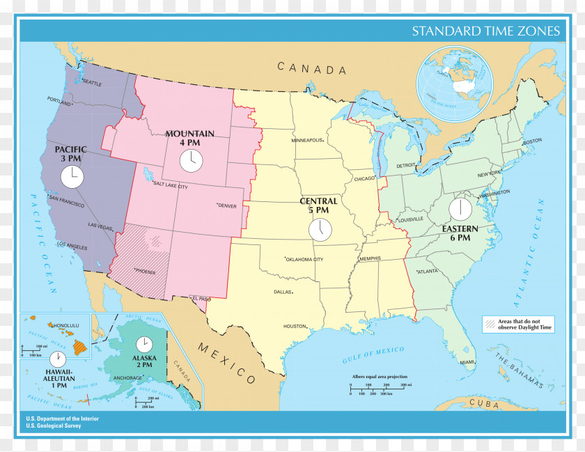 United States Time Zone World Map Clock PNG