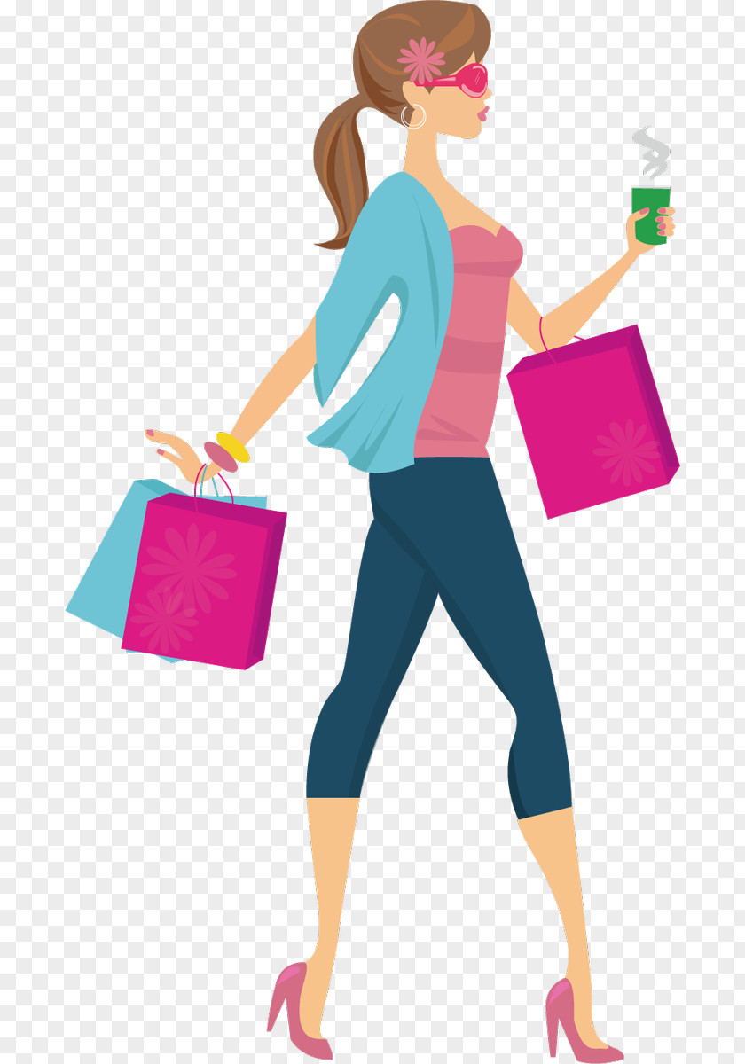 Woman Clip Art Shopping Image PNG