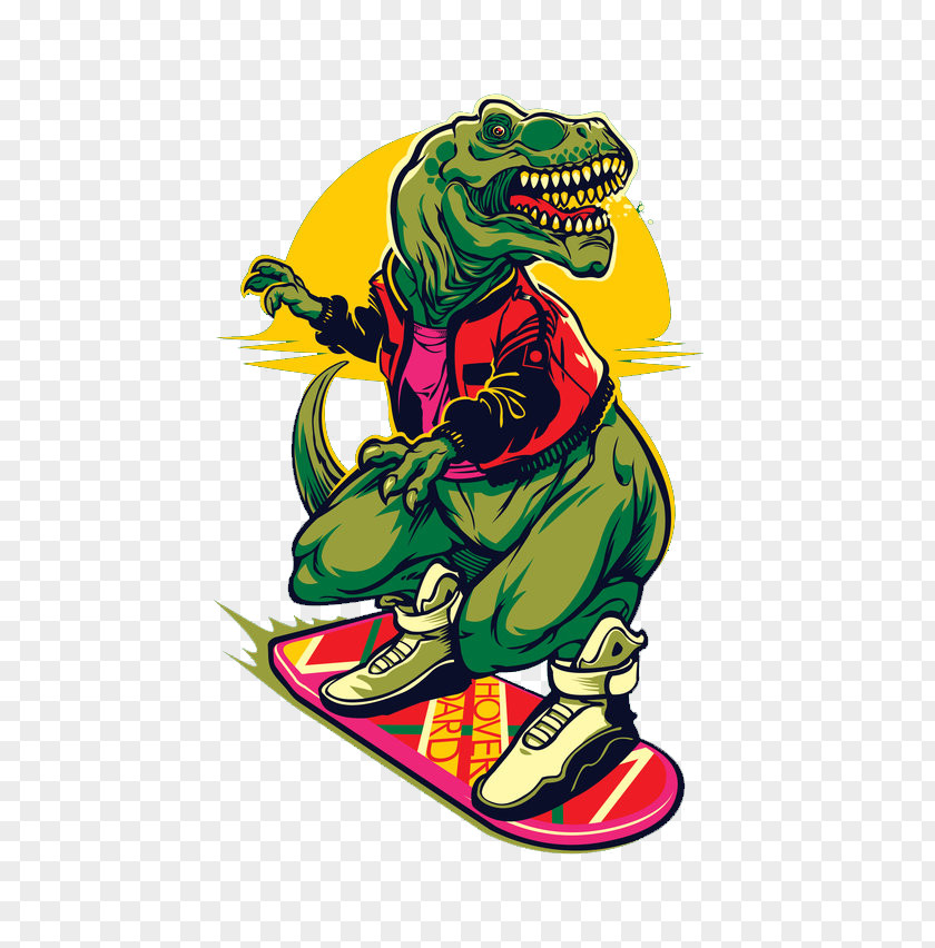Dinosaur Rock Marty McFly T-Shirt Sticker PNG