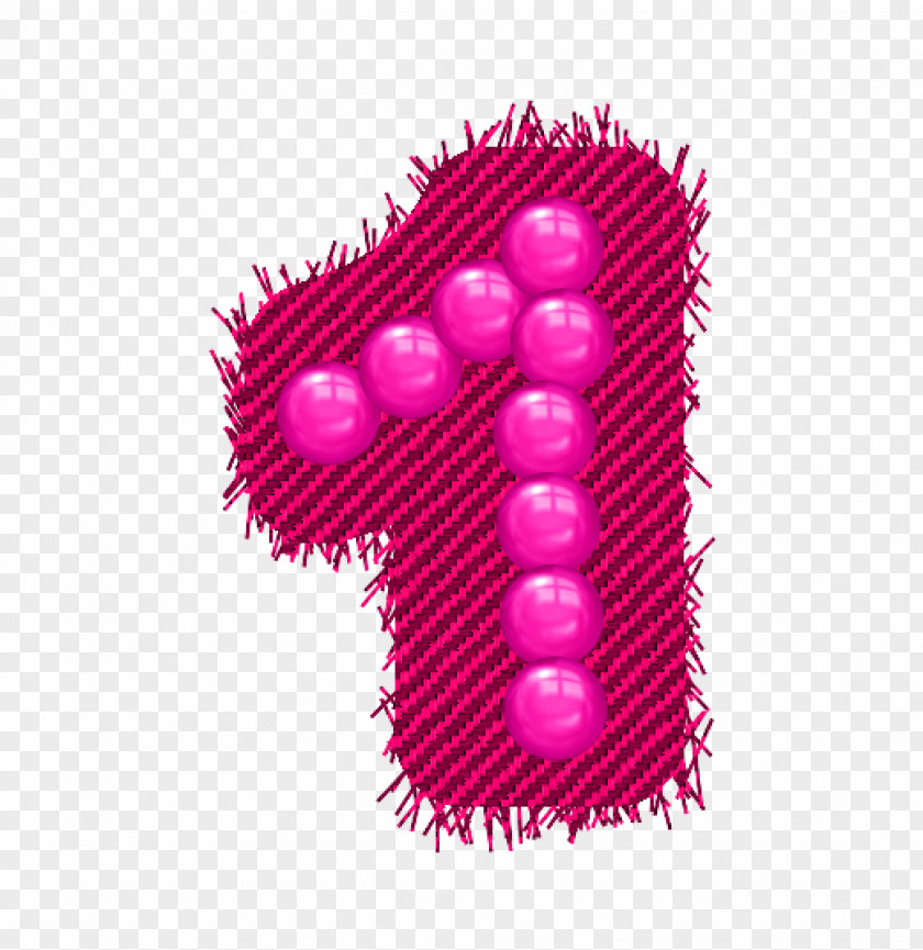 Number5 Pink M Brush PNG