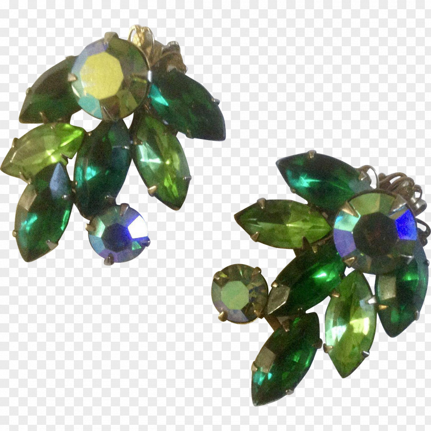 Emerald Earring Imitation Gemstones & Rhinestones Jewellery PNG