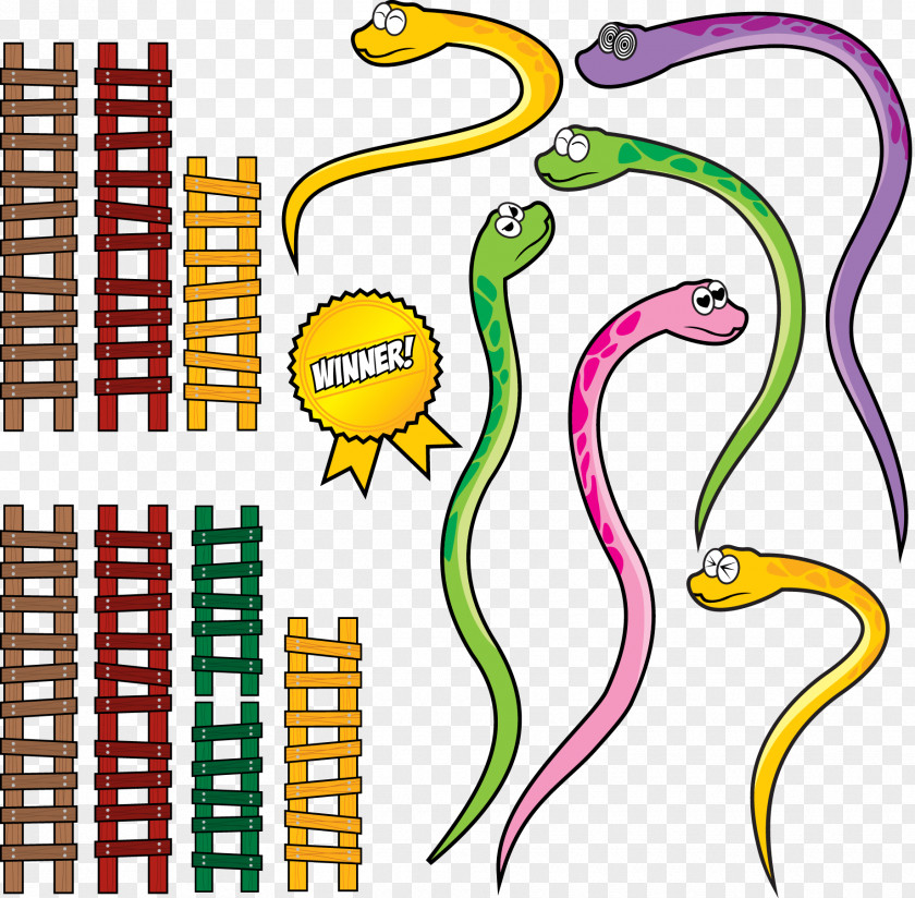 Vector Snake Snakes And Ladders Set Clip Art PNG