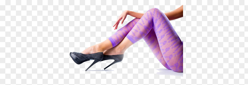 Women Wear Purple Stockings High-heeled Footwear Stocking Stock Photography Shoe PNG