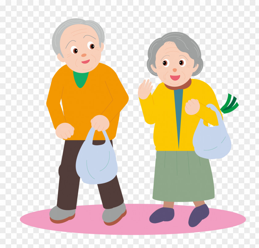 Granda And Grandma Clip Art Illustration Drawing Image PNG