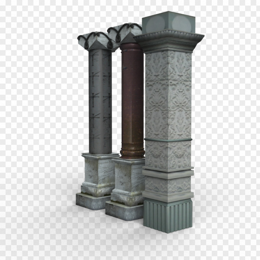 Stone Pillar Column Cylinder 3D Modeling Interior Design Services PNG