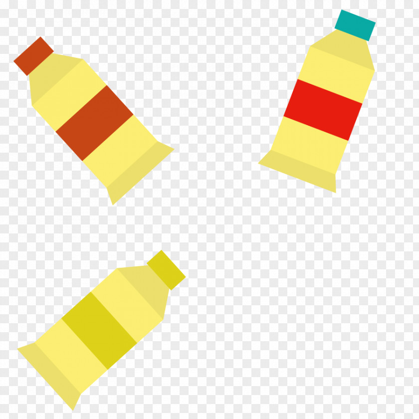 Vector Dye Bottle Material Yellow Font PNG