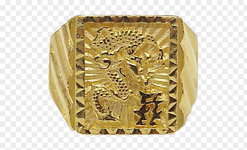 Gold Ring China Jewellery Chinese Dragon PNG