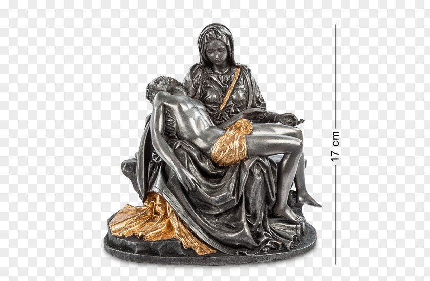 Mary Statue Figurine Pietà Bronze Sculpture PNG