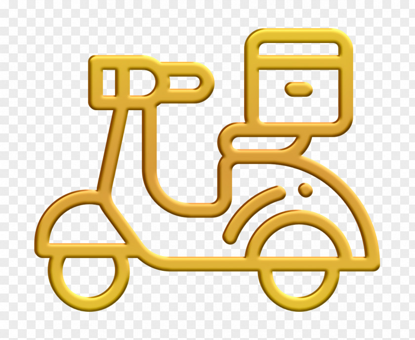 Motorbike Icon Food Delivery Scooter PNG