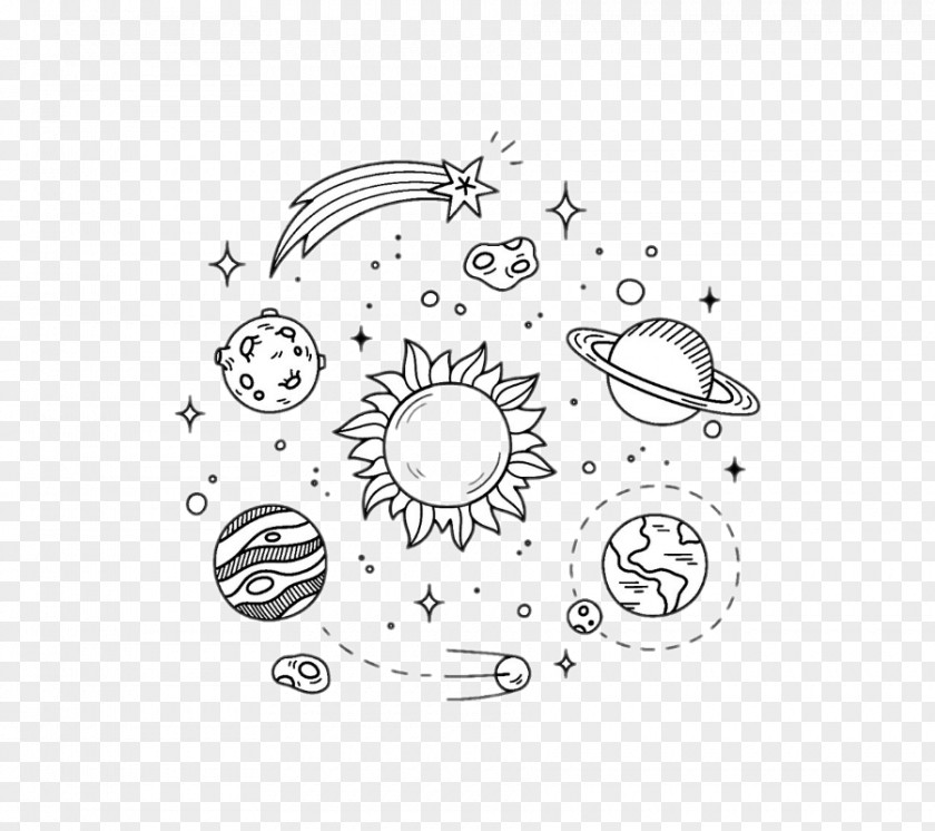 Planet Drawing Doodle Art PNG