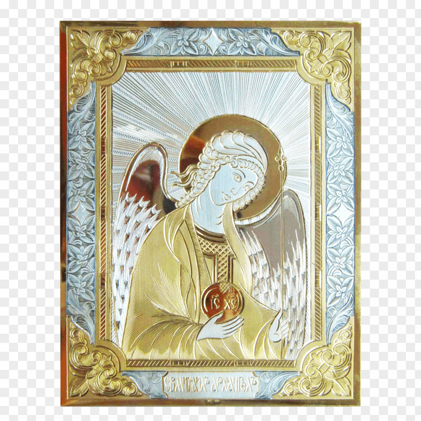 Angel Michael Archangel Silver Icon PNG