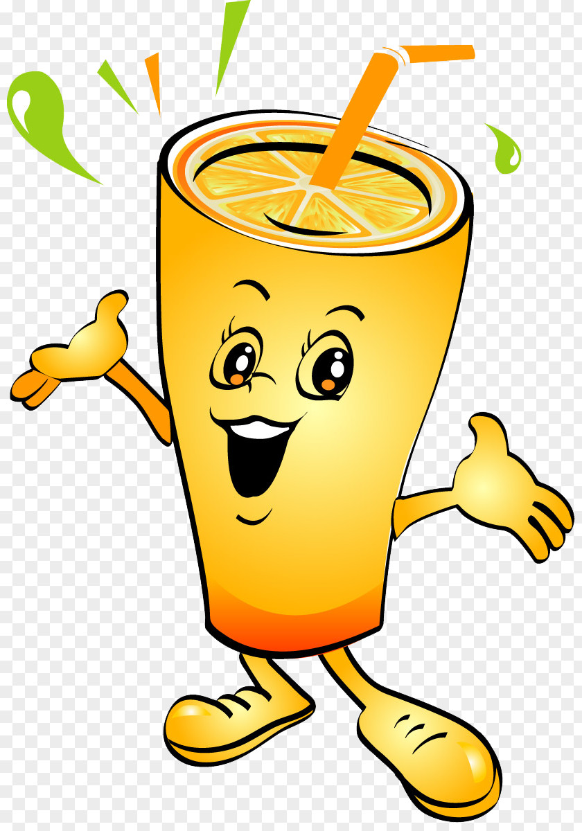 Free Advertising Creative Juice To Pull Orange Drink Cup PNG