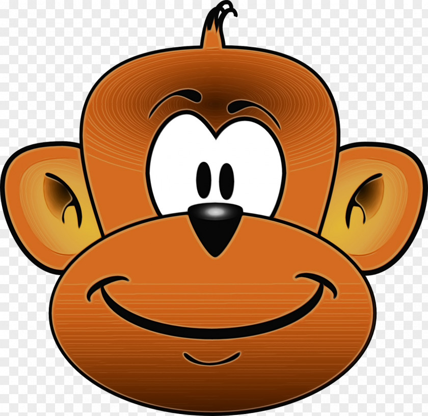 Happy Emoticon Monkey PNG