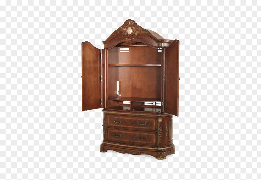 Honey Decoration Drawer Armoires & Wardrobes Aico Amini Cortina Bedroom Armoire In Walnut Innovation, Corp. PNG