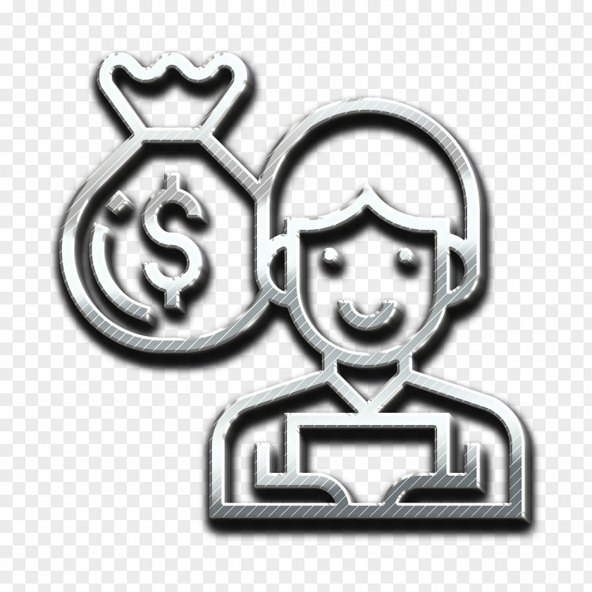 Sticker Blackandwhite Briber Icon Criminal Money PNG