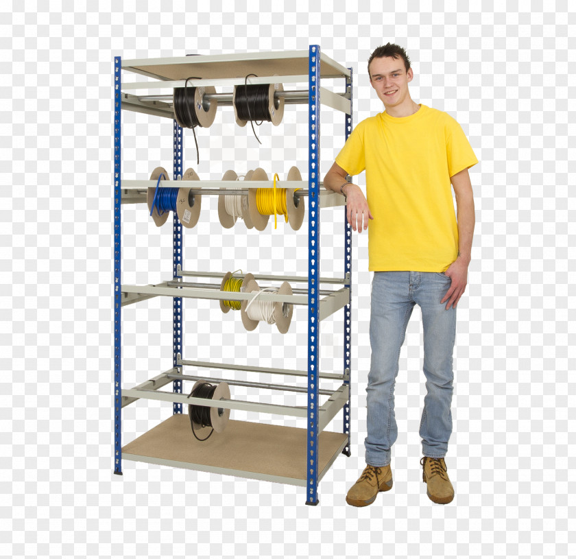 Store Shelf Cable Reel Pallet Racking Electrical PNG