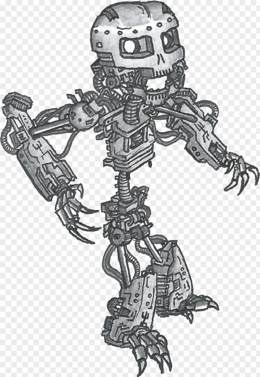 Sitting Man Robot Drawing Human Skeleton Art PNG
