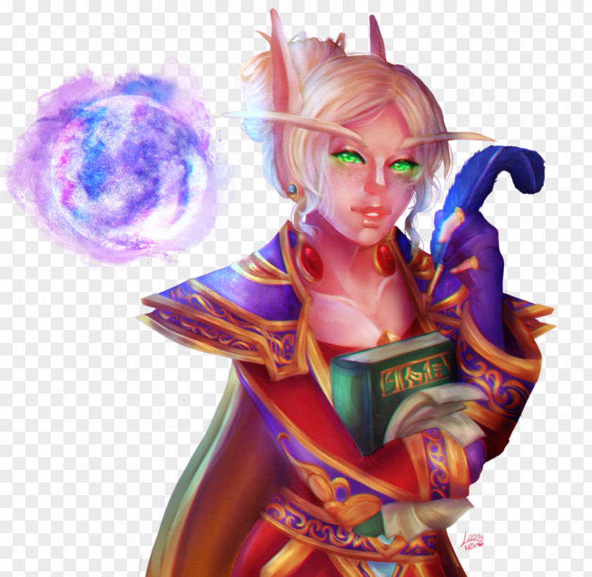 World Of Warcraft Blood Elf Night Art PNG