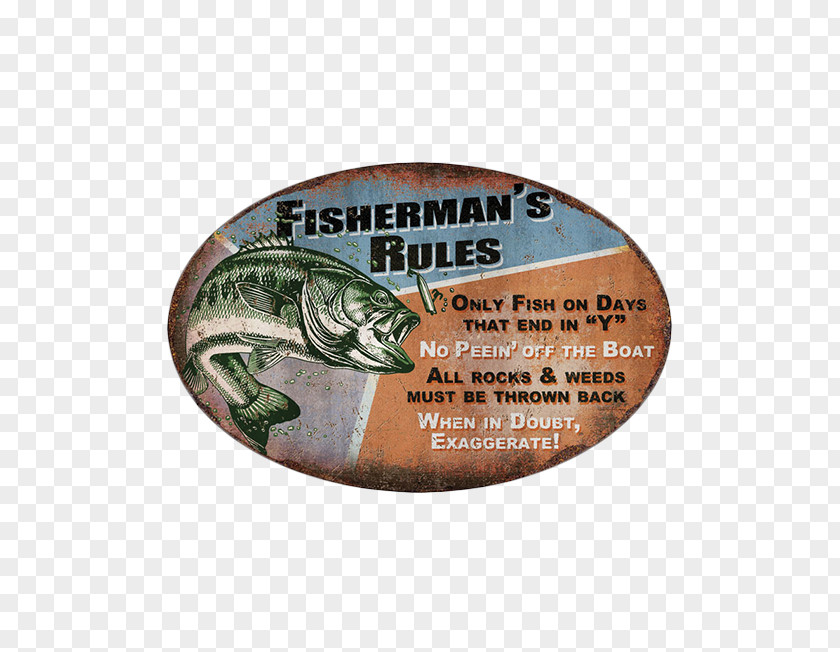 Riversedge Fisherman Tin Fishing Label PNG