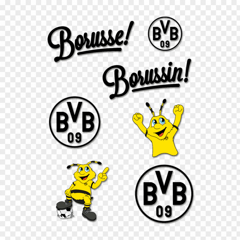 Bvb Logo Borussia Dortmund Sticker Text Foil PNG